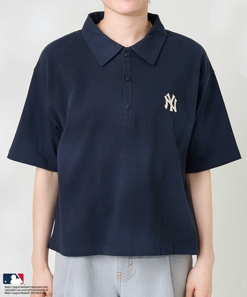 FREAK'S STORE(フリークスストア)の「MLB ポロTシャツ/ポロシャツ(Tシャツ/カットソー・レディース・ホワイト/ライトグレー/チャコール/ネイビー・フリ-)」の21枚目の写真