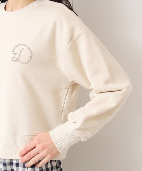 新品♡デッサン Dessin♡スタッズDマーク付き クロップド丈スウェット♡ セール】【洗える】スタッズDマーク付きクロップド丈スウェット