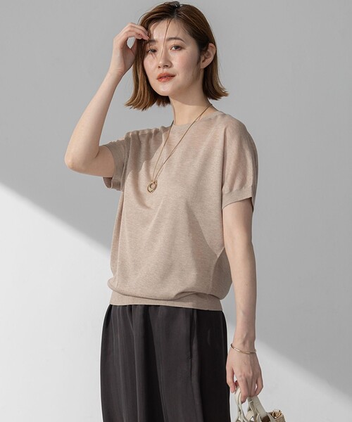 セール】【洗える】シャイニーシアー ドルマン ニット（ニット