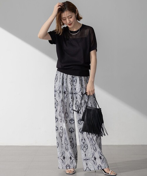 セール】【洗える】シャイニーシアー ドルマン ニット（ニット