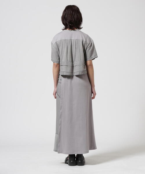 AULA AILA（アウラアイラ）の「AULA AILA/アウラアイラ/別注デニムコンビカットワンピース（ワンピース・レディース・ブラック/グレー・0）」の16枚目の写真