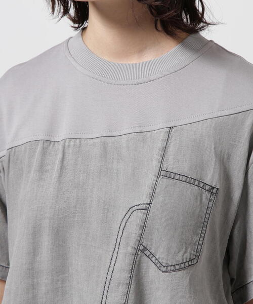 AULA AILA（アウラアイラ）の「AULA AILA/アウラアイラ/別注デニムコンビカットワンピース（ワンピース・レディース・ブラック/グレー・0）」の17枚目の写真