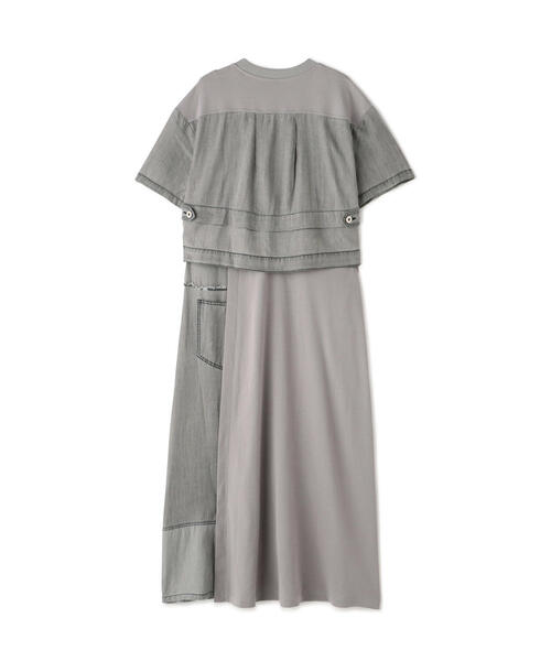 AULA AILA（アウラアイラ）の「AULA AILA/アウラアイラ/別注デニムコンビカットワンピース（ワンピース・レディース・ブラック/グレー・0）」の6枚目の写真