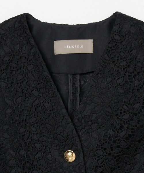 HELIOPOLE(エリオポール)の「EMBROIDERY LACE VEST(ベスト・レディース・アイボリー/ブラック・38)」の5枚目の写真