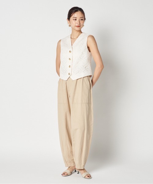 HELIOPOLE（エリオポール）の「EMBROIDERY LACE VEST（ベスト）」 - WEAR