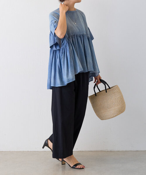 BEARDSLEY(ビアズリー)の「アバカタルバッグ(かごバッグ・レディース・サーモンピンク/サンドベージュ・FREE)」の8枚目の写真