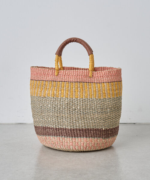 BEARDSLEY(ビアズリー)の「アバカタルバッグ(かごバッグ・レディース・サーモンピンク/サンドベージュ・FREE)」の13枚目の写真