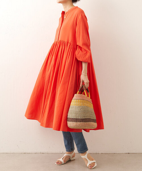 BEARDSLEY(ビアズリー)の「アバカタルバッグ(かごバッグ・レディース・サーモンピンク/サンドベージュ・FREE)」の17枚目の写真