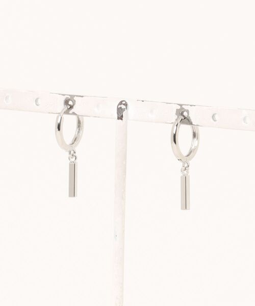 WARAIJOGO（ワライジョウゴ）の「【WARAIJOGO】EK286/ドロップフープリングピアス/両耳用(NEZ)（ピアス（両耳用）・メンズ・シルバー・FREE）」の7枚目の写真