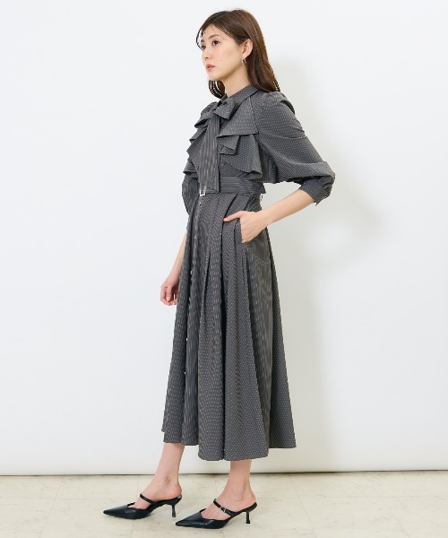 yuu♡アンドクチュール♡ケープ風フリル付き半袖ロングワンピース♡38♡ AND COUTURE/ワンピース/ドレス｜公式オンラインショップ