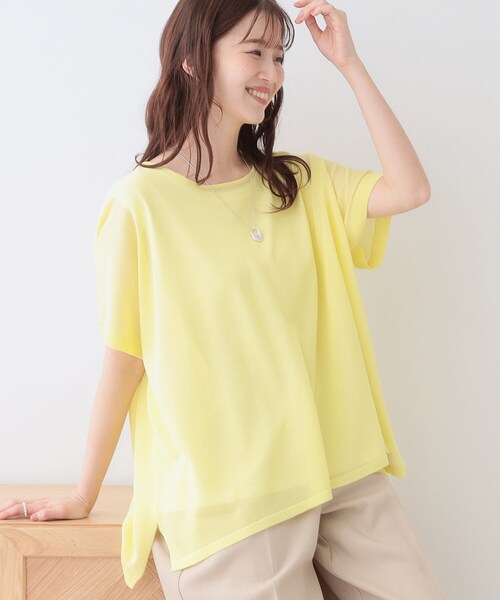 SHOO・LA・RUE(シューラルー)の「【2点セット】インせず着られるシアーニット+タンクトップ(その他トップス・レディース・ライトグレー/グリーン/ブラック/イエロー系その他・01/02/03)」の4枚目の写真