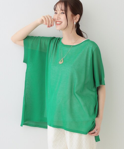 SHOO・LA・RUE(シューラルー)の「【2点セット】インせず着られるシアーニット+タンクトップ(その他トップス・レディース・ライトグレー/グリーン/ブラック/イエロー系その他・01/02/03)」の3枚目の写真