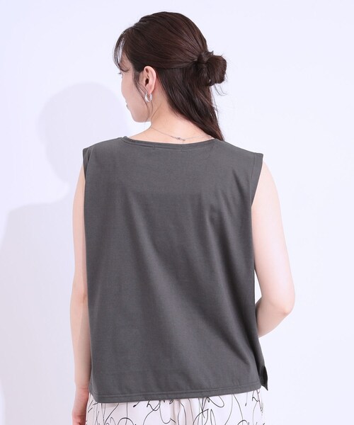 SHOO・LA・RUE(シューラルー)の「【2点セット】インせず着られるシアーニット+タンクトップ(その他トップス・レディース・ライトグレー/グリーン/ブラック/イエロー系その他・01/02/03)」の10枚目の写真