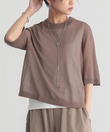 ラメニットシアーTシャツ【サスティナブル】