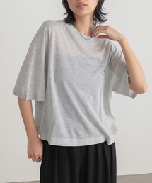 ラメニットシアーTシャツ【サスティナブル】