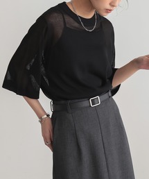 for/c（フォーシー）の「ラメニットシアーTシャツ【サスティナブル】（ニット/セーター）」