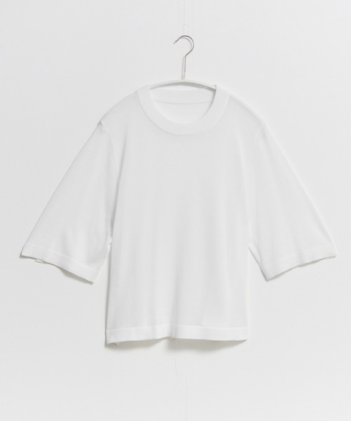 for/c(フォーシー)の「ラメニットシアーTシャツ【サスティナブル】(ニット/セーター・レディース・グレー/ブラウン/ブラック/ホワイト・M/L)」の6枚目の写真