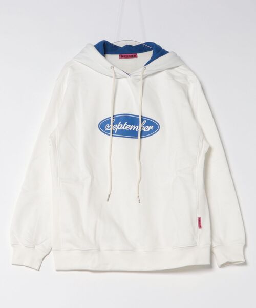 September（セプテンバー）の「【SEPTEMBER(セプテンバー)】print hoodie（パーカー・レディース・ホワイト/ブラック/パープル・MEDIUM/SMALL）」の2枚目の写真
