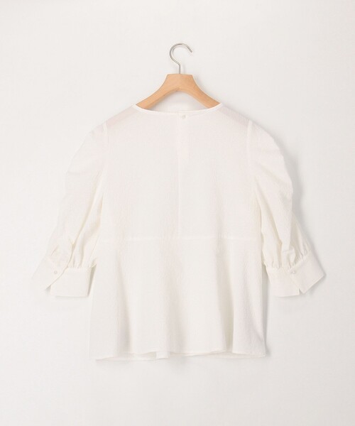 MICO COULIER(ミコクリエ)の「カラミタンブラーブラウス(シャツ/ブラウス・レディース・サックスブルー/ブラック/オフホワイト・38)」の14枚目の写真