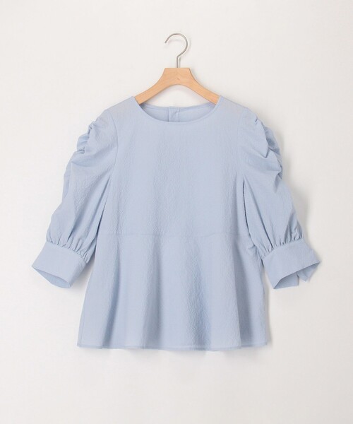 MICO COULIER(ミコクリエ)の「カラミタンブラーブラウス(シャツ/ブラウス・レディース・サックスブルー/ブラック/オフホワイト・38)」の17枚目の写真