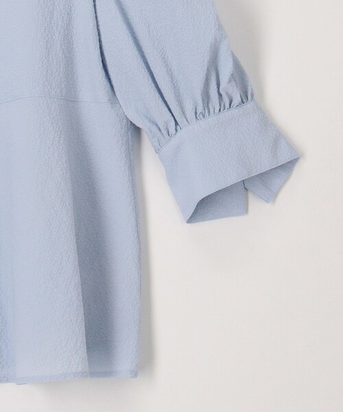 MICO COULIER(ミコクリエ)の「カラミタンブラーブラウス(シャツ/ブラウス・レディース・サックスブルー/ブラック/オフホワイト・38)」の20枚目の写真