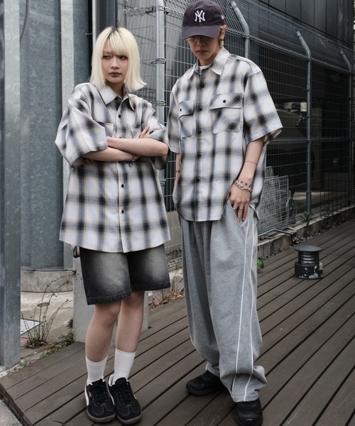 WEGO（ウィゴー）の「WEGO/オンブレチェック半袖シャツ（シャツ/ブラウス・メンズ・その他2/その他1/その他4/その他3/その他6/その他5/その他7・SMALL/LARGE/MEDIUM）」の11枚目の写真