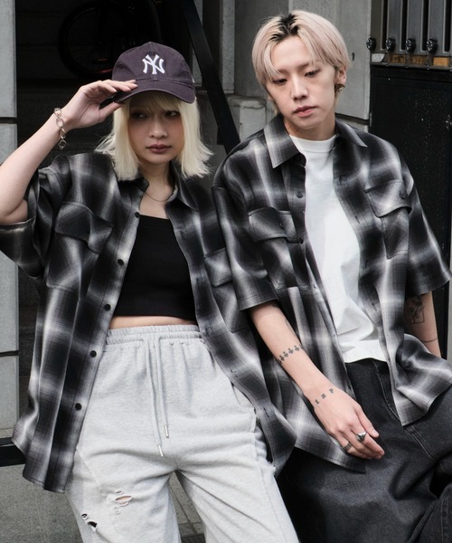 WEGO（ウィゴー）の「WEGO/オンブレチェック半袖シャツ（シャツ/ブラウス・メンズ・その他2/その他1/その他4/その他3/その他6/その他5/その他7・SMALL/LARGE/MEDIUM）」の14枚目の写真