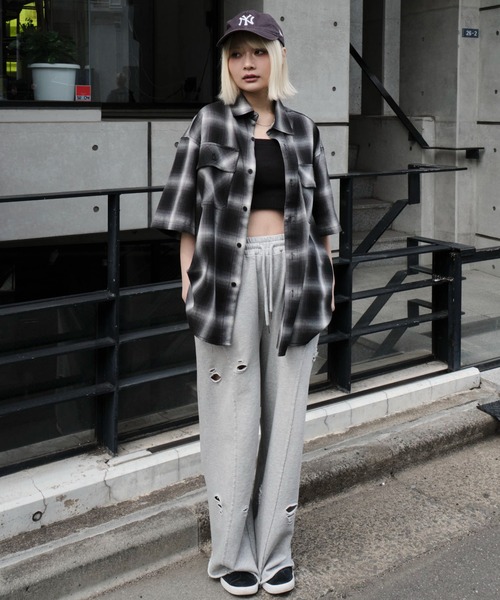 WEGO（ウィゴー）の「WEGO/オンブレチェック半袖シャツ（シャツ/ブラウス・メンズ・その他2/その他1/その他4/その他3/その他6/その他5/その他7・SMALL/LARGE/MEDIUM）」の9枚目の写真