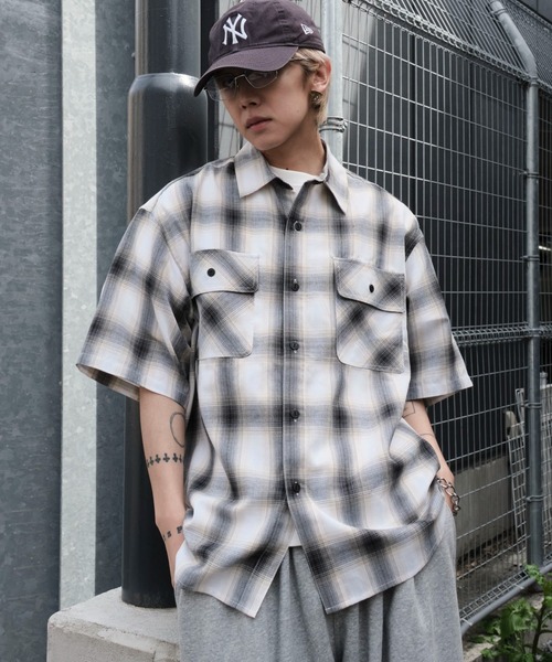 WEGO（ウィゴー）の「WEGO/オンブレチェック半袖シャツ（シャツ/ブラウス・メンズ・その他2/その他1/その他4/その他3/その他6/その他5/その他7・SMALL/LARGE/MEDIUM）」の22枚目の写真