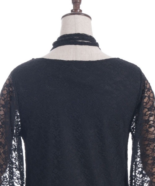 axes femme（アクシーズファム）の「ストラップレーストップス（Tシャツ/カットソー・レディース・ブラック/クリーム・FREE）」の10枚目の写真