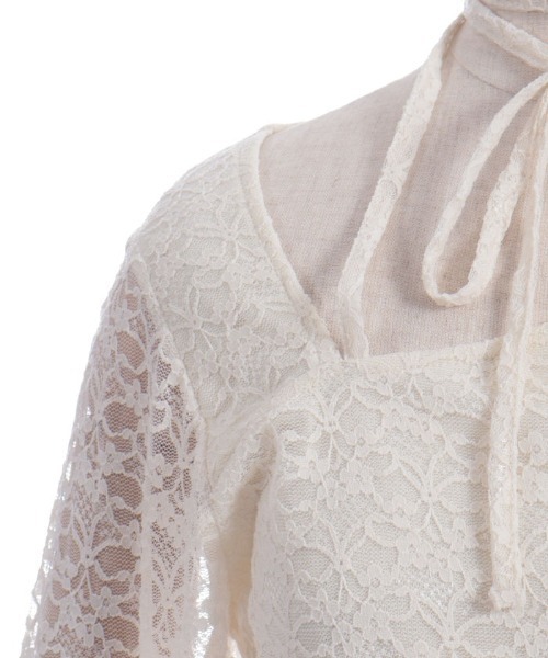 axes femme（アクシーズファム）の「ストラップレーストップス（Tシャツ/カットソー・レディース・ブラック/クリーム・FREE）」の19枚目の写真