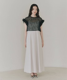 ドットブラウスセットドレス【kaene直営限定】結婚式 二次会 同窓会 成人式 パーティードレス