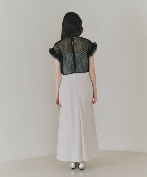 kaene(カエン)の「ドットブラウスセットドレス【kaene直営限定】結婚式 二次会 同窓会 成人式 パーティードレス(ドレス・レディース・ブラック/アイボリー・34/36/38)」の19枚目の写真