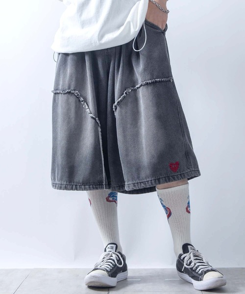 Cropped wide baggy denim pants / ワイドバギー デニム