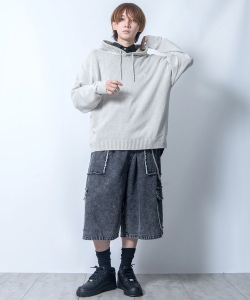 Starting Over(スターティングオーバー)の「wide buggy denim Jorts/ワイド バギー デニム ジョーツ(デニムパンツ・メンズ・ブラック系その他3/ブラック系その他2/ブラック系その他・M/L)」の8枚目の写真