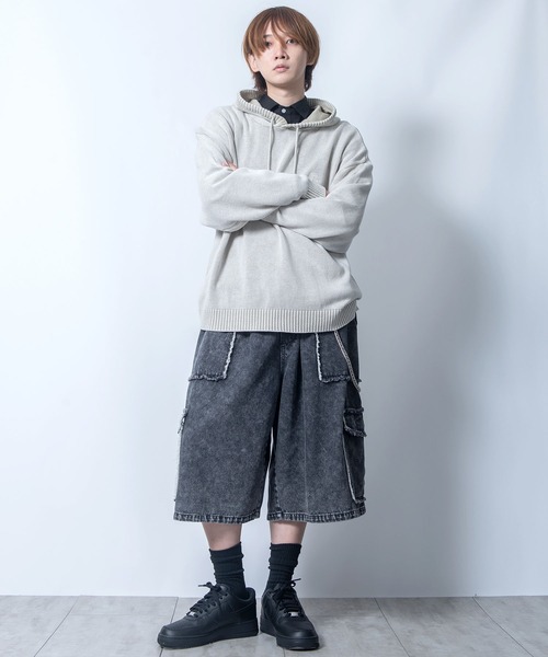 Starting Over(スターティングオーバー)の「wide buggy denim Jorts/ワイド バギー デニム ジョーツ(デニムパンツ・メンズ・ブラック系その他3/ブラック系その他2/ブラック系その他・M/L)」の10枚目の写真