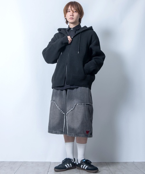 Starting Over(スターティングオーバー)の「wide buggy denim Jorts/ワイド バギー デニム ジョーツ(デニムパンツ・メンズ・ブラック系その他3/ブラック系その他2/ブラック系その他・M/L)」の18枚目の写真