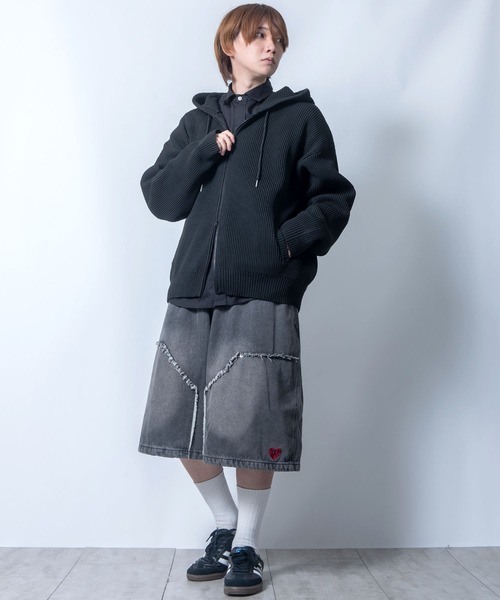 Starting Over(スターティングオーバー)の「wide buggy denim Jorts/ワイド バギー デニム ジョーツ(デニムパンツ・メンズ・ブラック系その他3/ブラック系その他2/ブラック系その他・M/L)」の19枚目の写真