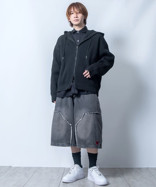 セール】wide buggy denim Jorts/ワイド バギー デニム ジョーツ