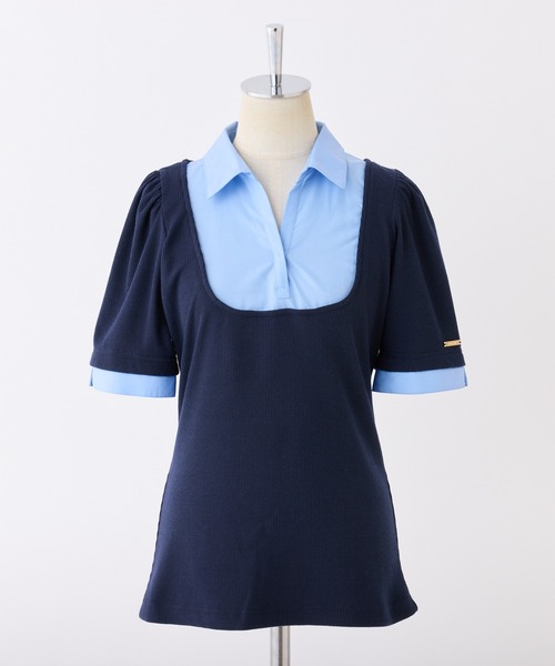 シャツドッキングレイヤードトップス（Tシャツ/カットソー