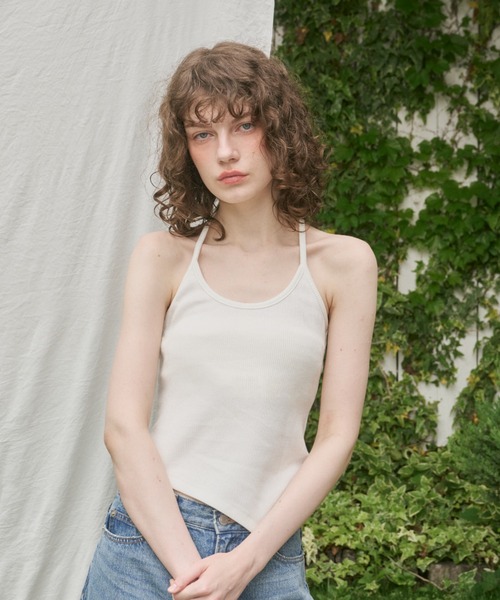 GIUNON（ジウノン）の「asymmetry ribbon camisole / アシンメトリーリボンキャミソール（キャミソール・レディース・ホワイト/グレー・FREE）」の21枚目の写真