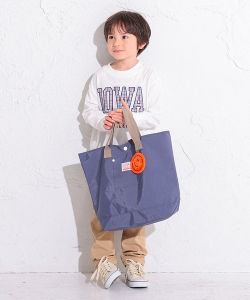 Ocean&Ground（オーシャン&グラウンド）の「ﾚｯｽﾝﾊﾞｯｸ GOODAY（トートバッグ・キッズ・ブルー系その他/ライトパープル/サーモンピンク/ダークネイビー/ライトピンク/エメラルド/ラベンダー/マスタード/ブルー/ターコイズブルー/グリーン/カーキ/ピンク/ベージュ/ダークグリーン/イエロー/レッド・FREE）」の9枚目の写真