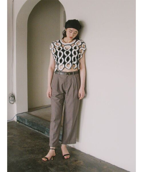 ニット セーター Circle motif crochet vest レディース FIKA. ニット セーター Circle motif crochet vest レディース