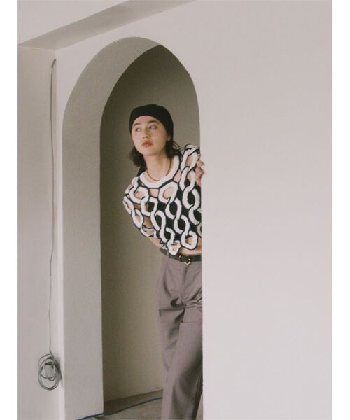 セール】Circle motif crochet vest（ニット/セーター）｜FIKA