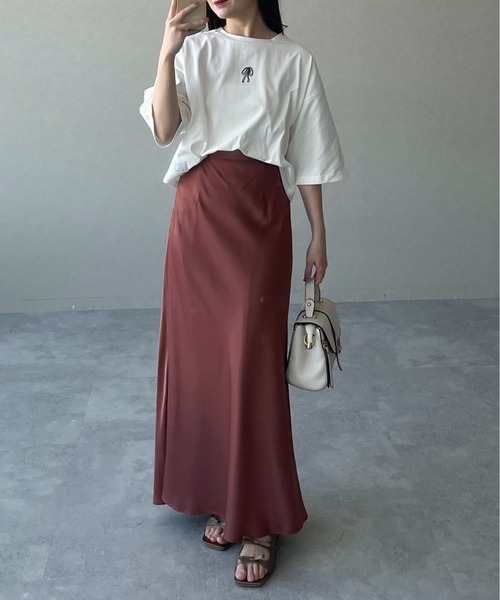 mysty woman（ミスティウーマン）の「【花盛友里さんコラボ】コラボフォトショートTシャツ 493897（Tシャツ/カットソー・レディース・ホワイト系その他4/ホワイト系その他2/ホワイト系その他3/ホワイト系その他・FREE）」の6枚目の写真