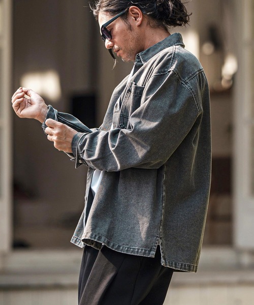 ms6080- 10ozデニムブリーチシャツ（シャツ/ブラウス）｜CAMBIO