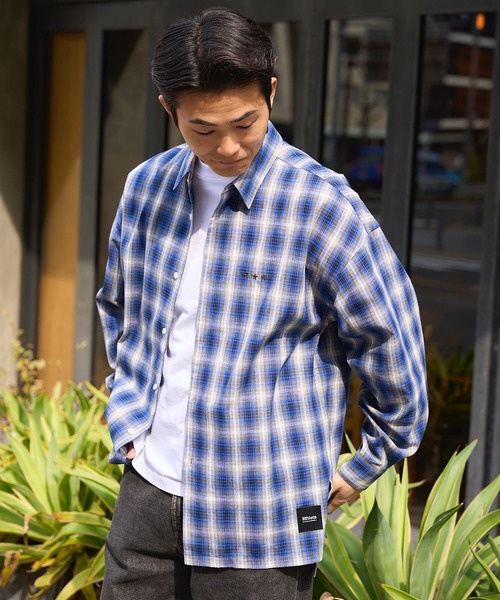 ブラウス シャツ 「 athleta 」オーバーサイズチェックシャツ レディース メンズ athleta ］オーバーサイズチェックシャツ（シャツ/ブラウス