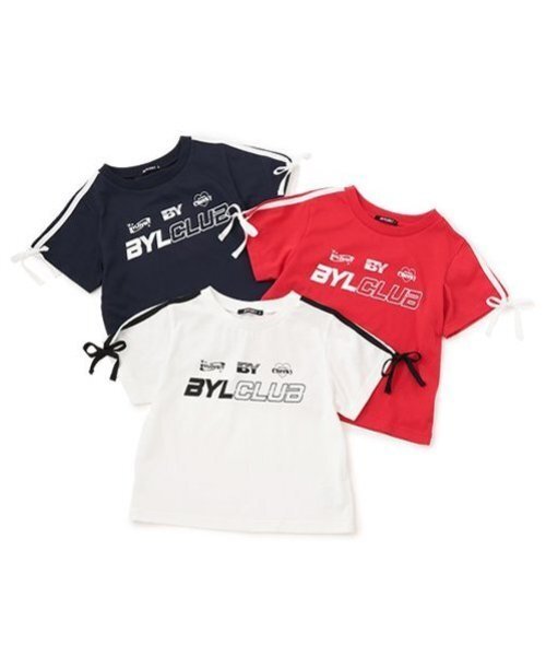 by LOVEiT（バイラビット）の「【Cuugal掲載】袖リボンラインＴシャツ（Tシャツ/カットソー・キッズ・オフホワイト/ネイビー/レッド・160cm/120cm/130cm/150cm/140cm）」の6枚目の写真