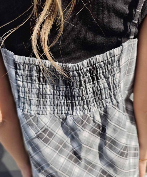 esutoreja（エストレジャ）の「チェックキャミソールワンピース（ワンピース・レディース・ブラック/ブラウン/レッド・FREE）」の14枚目の写真