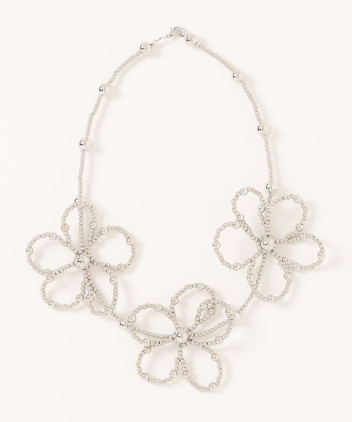 RODEO CROWNS WIDE BOWL（ロデオクラウンズワイドボウル）の「フラワービーズネックレス（ネックレス・レディース・レッド/ゴールド/シルバー・FREE）」の18枚目の写真